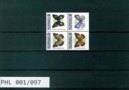 PHILIPPINEN 4 BRIEFMARKEN SCHMETTERLINGE