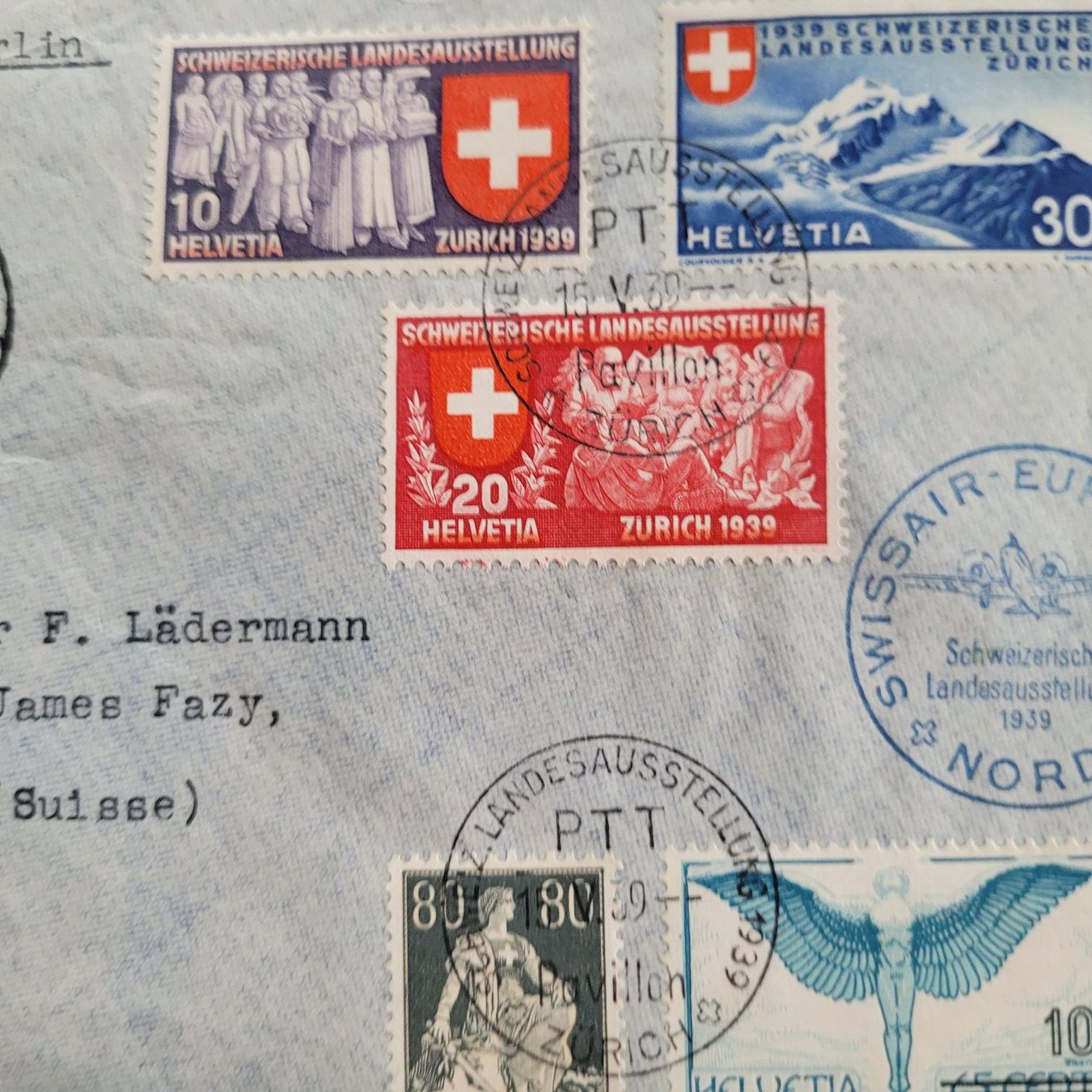 Tutti i francobolli: Luftpost Tallinn-Berlin 1939 Genève – Usato da Biel/Bienne venduto da Destockweb 1