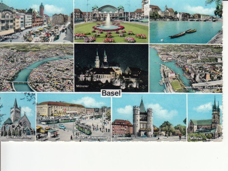 Ansichtskarten: Basel, ca. 1955 – Gebraucht aus Bürglen TG von StampGraf