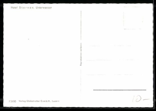 Cartoline postali: Unterwasser, Hotel Sternen, Winteransich – Usato da Berlin venduto da bartko-reher 1