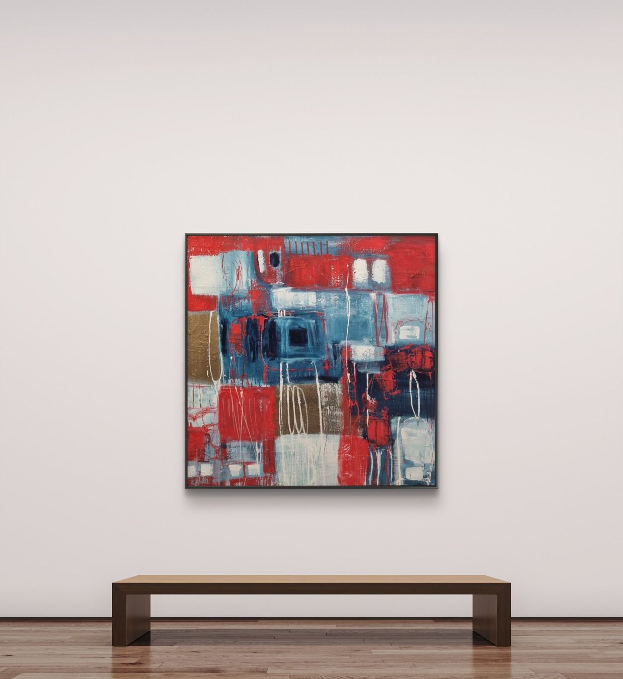 Tableaux: Originales abstraktes Bild 80x80cm mit Rahmen – Neuf (Voir description) à Urdorf par Contra8 2