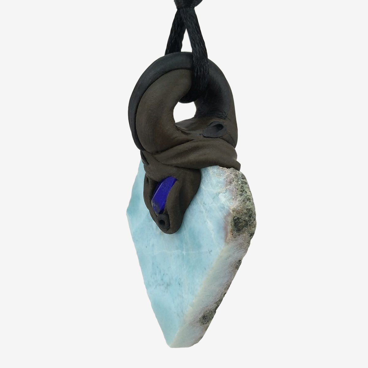 Minerali & Pietre curative: Larimar Steinanhänger mit Lapislazuli – Nuovo e nell'imballaggio originale da Meilen venduto da BYRD-Design 1