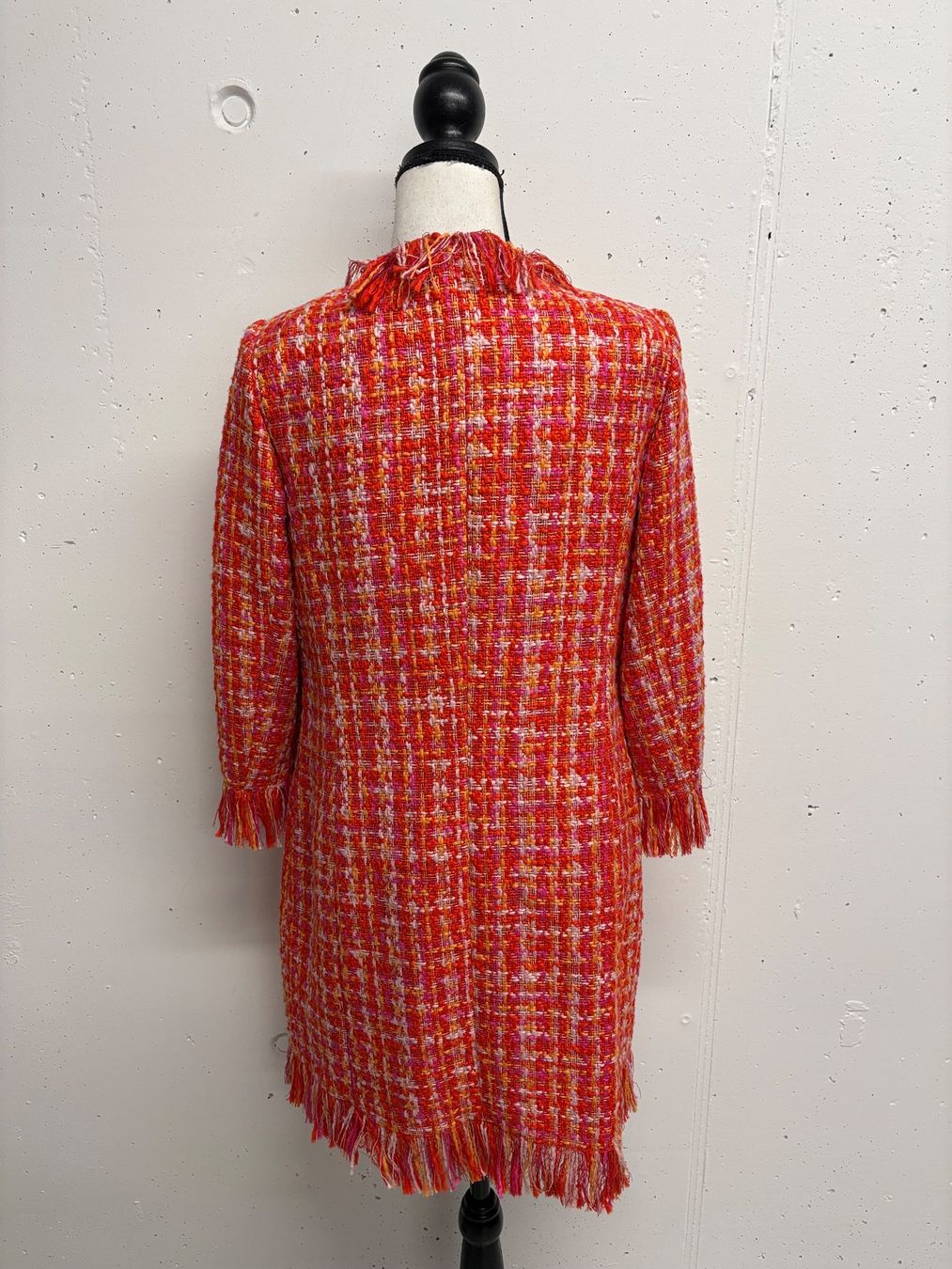Giacche: NVSCO leichte Tweed Jacke mit Fransen rot 34 Kurzmantel – Nuovo (secondo la descrizione) da Regensdorf venduto da secondchancefashion 3