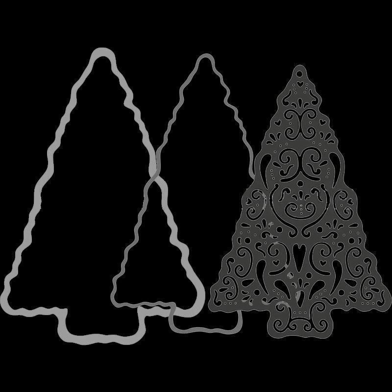 Schablonen: WEIHNACHTSBAUM 6 STANZSCHABLONE – Neu und originalverpackt aus Affoltern am Albis von scrapbooking 2