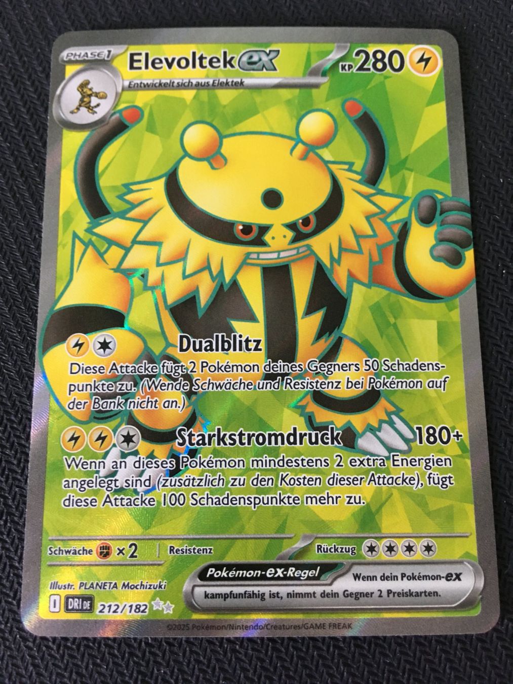 Pokémon Carte collezionabili: DRI 212 Elevoltek ex - Pokémon - Ewige Rivalen - DE – Nuovo (secondo la descrizione) da St.Gallen venduto da Punktchen01