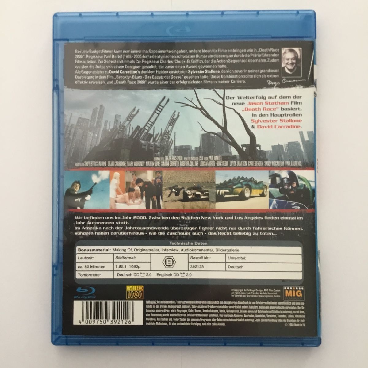 Tutti i DVDs: Death Race 2000 - Blu Ray - Vergriffen – Nuovo (secondo la descrizione) da Blauen venduto da berlingo65 1