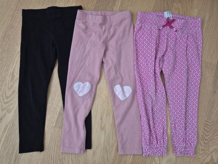 3 x Leggings Gr. 98 Mädchen Sommer Set