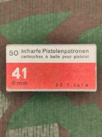 Munitionsschachtel 9 mm Pistolenpatrone 41, leer