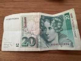 20 Deutsche Mark 1991 – Annette von Droste-Hülshoff DM