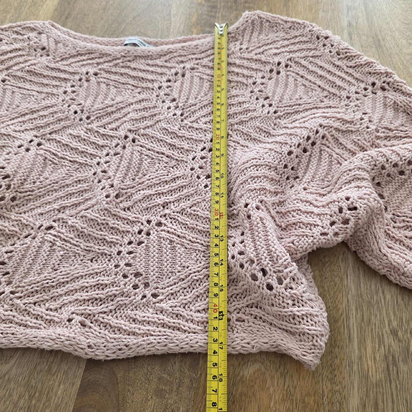 Stradivarius Maglioni & Felpe: Stradivarius Pullover Rosa  Häkeloptik leicht transparent  – Usato da Rheinsulz venduto da Gilea 7