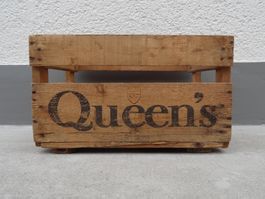 1 alte Holzkiste QUEENS 1963 Kiste Getränkekiste Harass