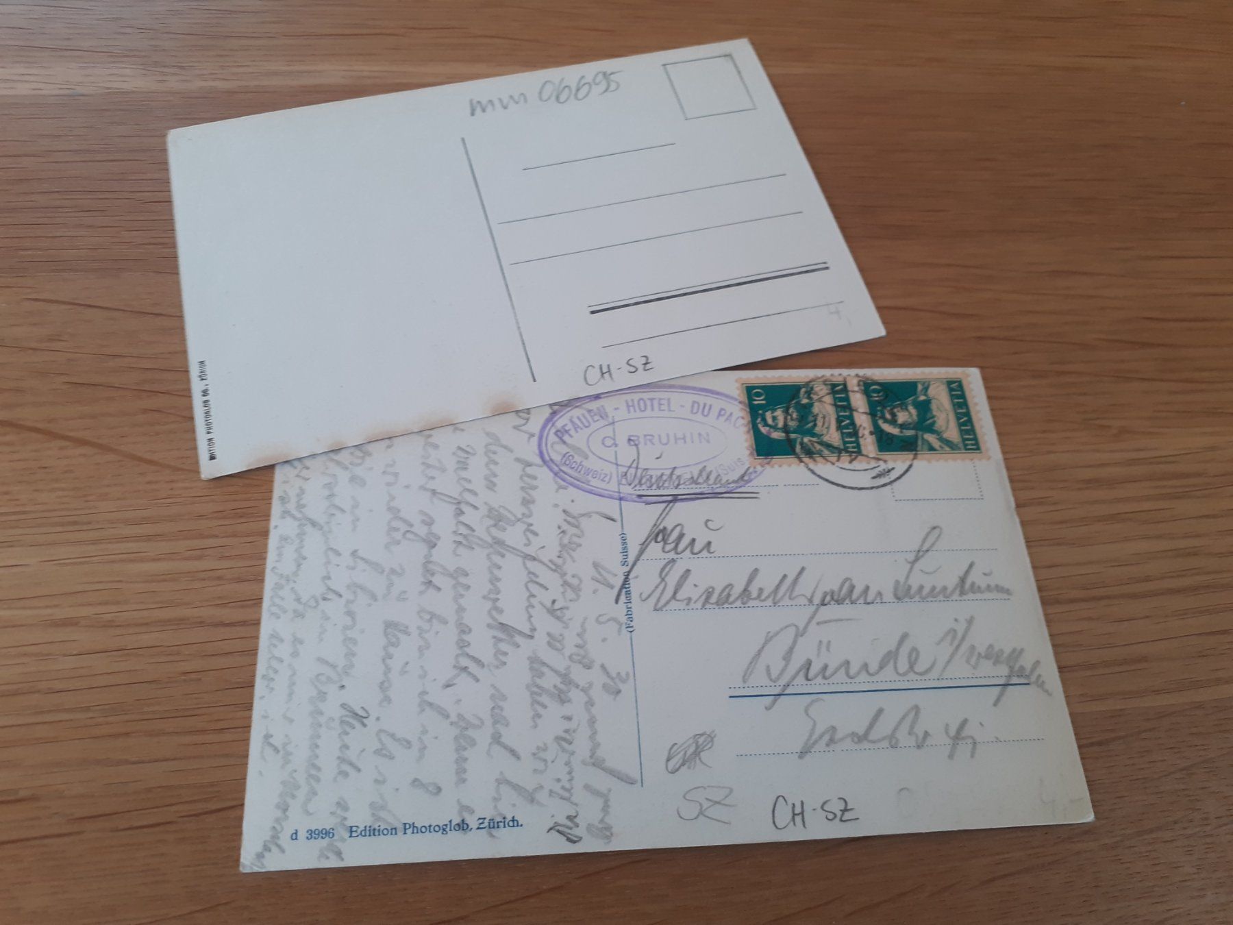 Ansichtskarten: EINSIEDELN - HOTEL PFAUEN - 1930 – Gebraucht aus Winterthur von Ornyx7 1
