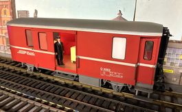 LGB= RhB Gepäckwagen D 4062 - Rhätische Bahn - beleuchtet