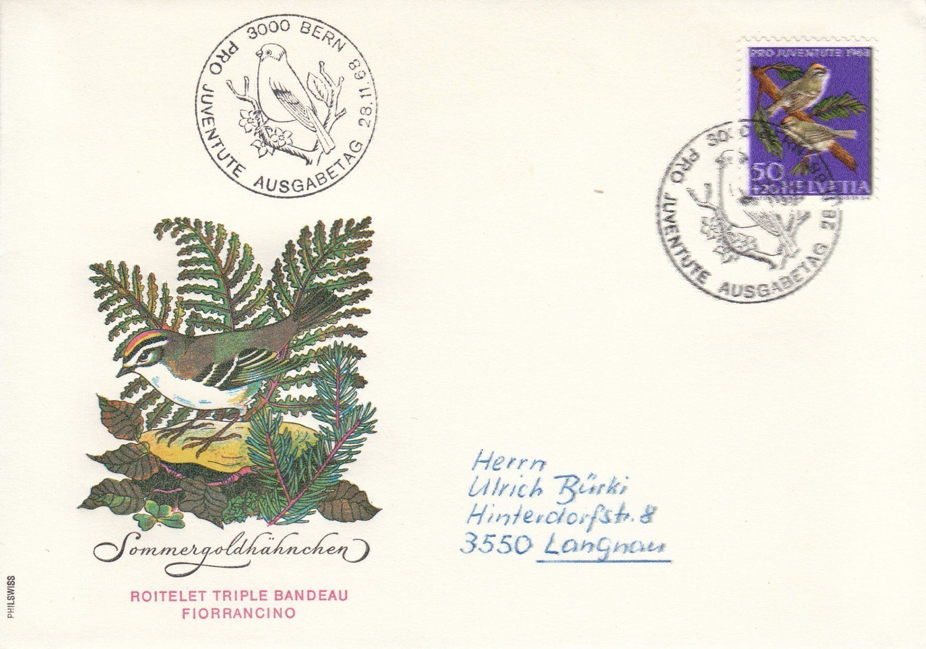 Tutti i francobolli: 1968 Pro Juventute 3 FDC – Usato da Spreitenbach venduto da Mustang_1105 2
