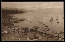 AK Ouchy, Le Quai et les Alpes