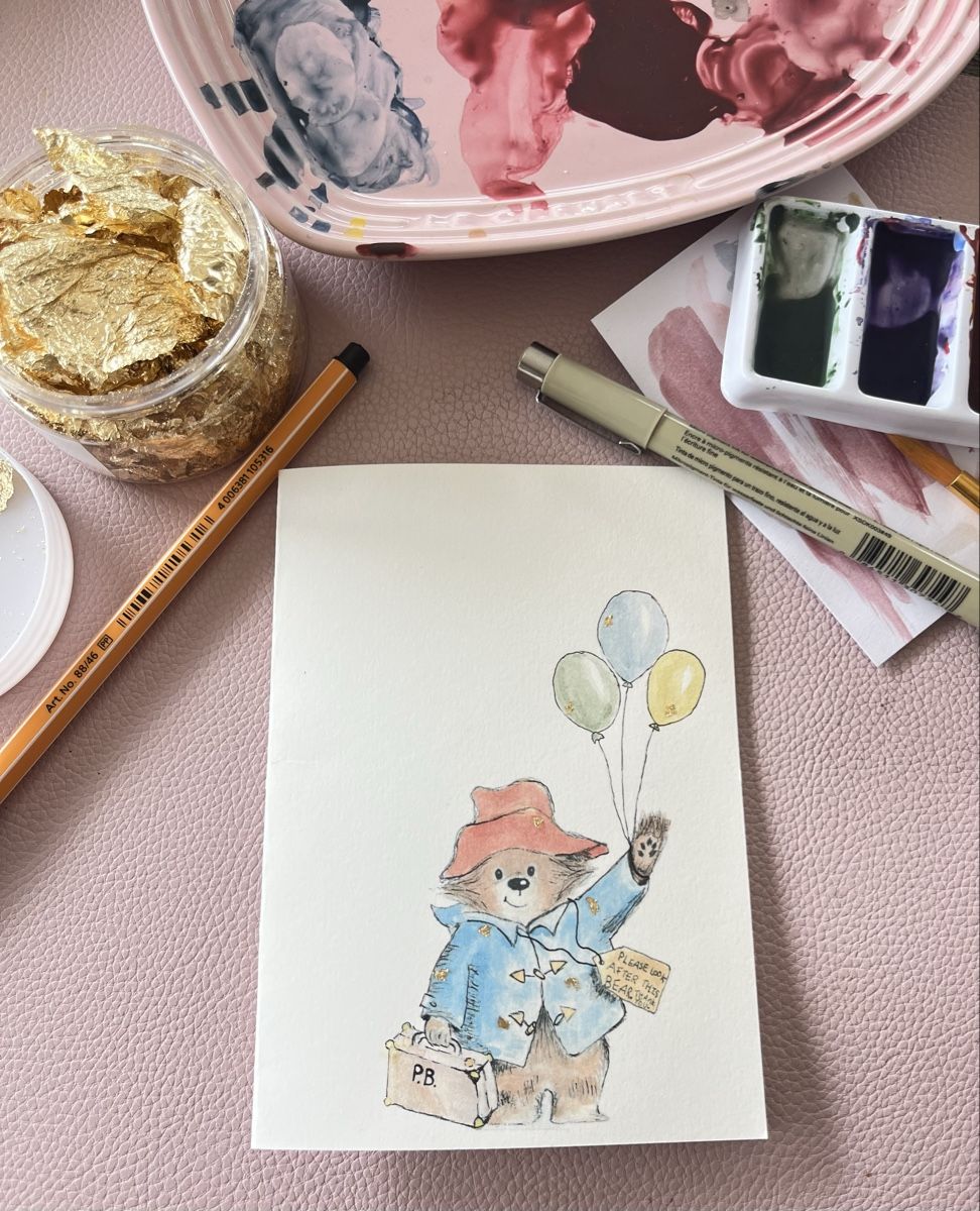 Cartoline: Paddington Teddy Bear Card Handmade – Nuovo e nell'imballaggio originale da Oberarth venduto da pau_h8rf