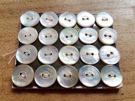 20 opalisierend Perlmutt Knöpfe Perlmuttknopf Perlmuttknöpfe