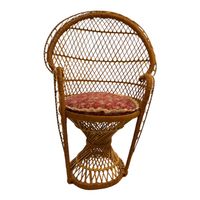 Stuhl für Puppe, geflochten, 40 cm hoch - neuwertig