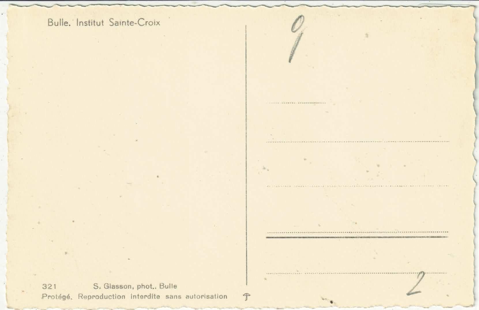 Cartoline postali: Bulle - Institut Sainte-Croix – Difettoso da Ettingen venduto da Kartenplanet 1
