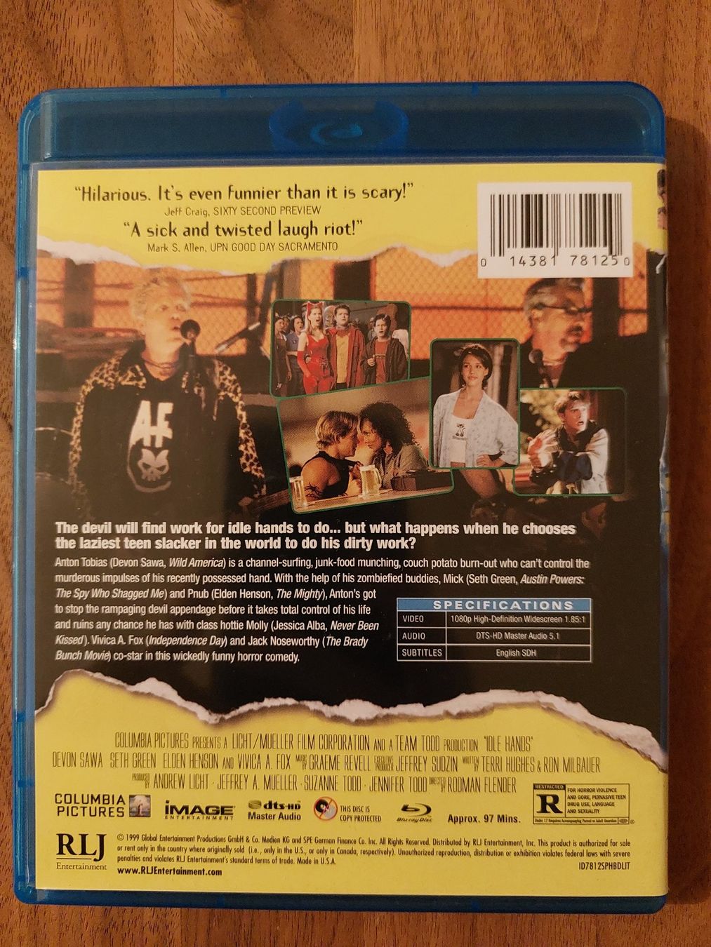 Tutti i DVDs: Blu Ray - Idle Hands / Die Killerhand Jessica Alba US Code – Usato da Rheinfelden venduto da FilmAuktion 1