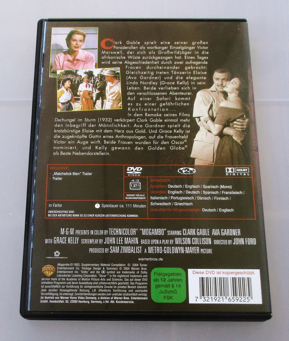 Alle DVDs: MOGAMBO - Clark Gable/Ava Gardner – Gebraucht aus Wattwil von Muriel10 1