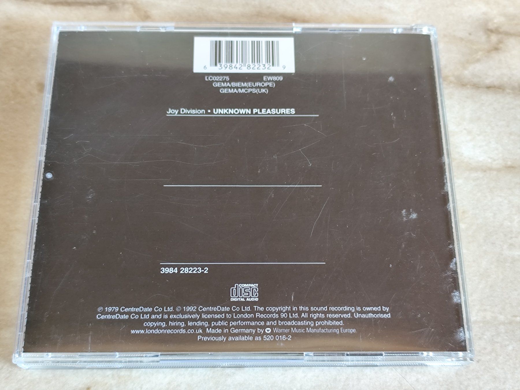CDs: JOY DIVISION - UNKNOW PLEASURES, GEMA CentreDate Co Ltd. – Gebraucht aus Ermenswil von easyric 3