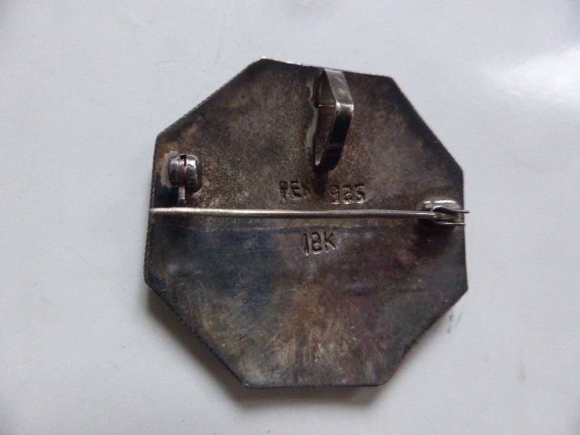 Anhänger: Brosche,Anhänger,Stempel PERU,Silber,925 IBK,Aztheken,Gold? – Gebraucht aus Lausen von liesfisch 1