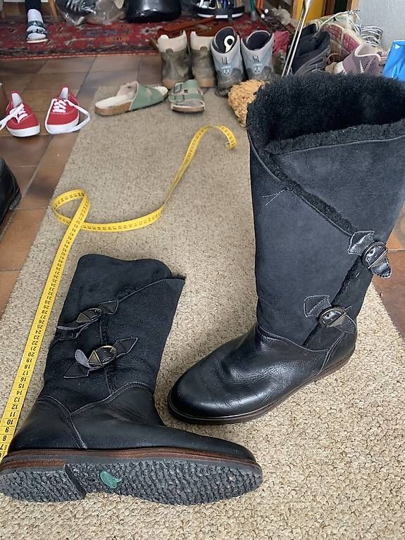 Scarpe da donna: Gefütterte Damen Lederschuhe Stiefel – Usato da Heiden venduto da Baifeng
