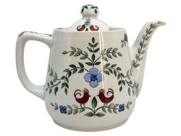 Théière en porcelaine Langenthat décorée à la main oiseaux