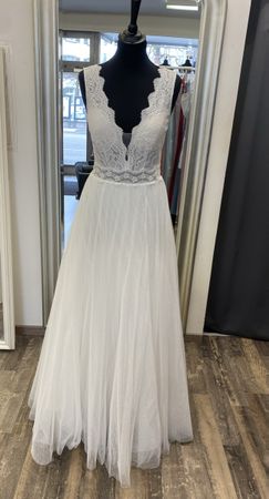 Brautkleid  Gr. 36 Tüll Vintage Boho Style