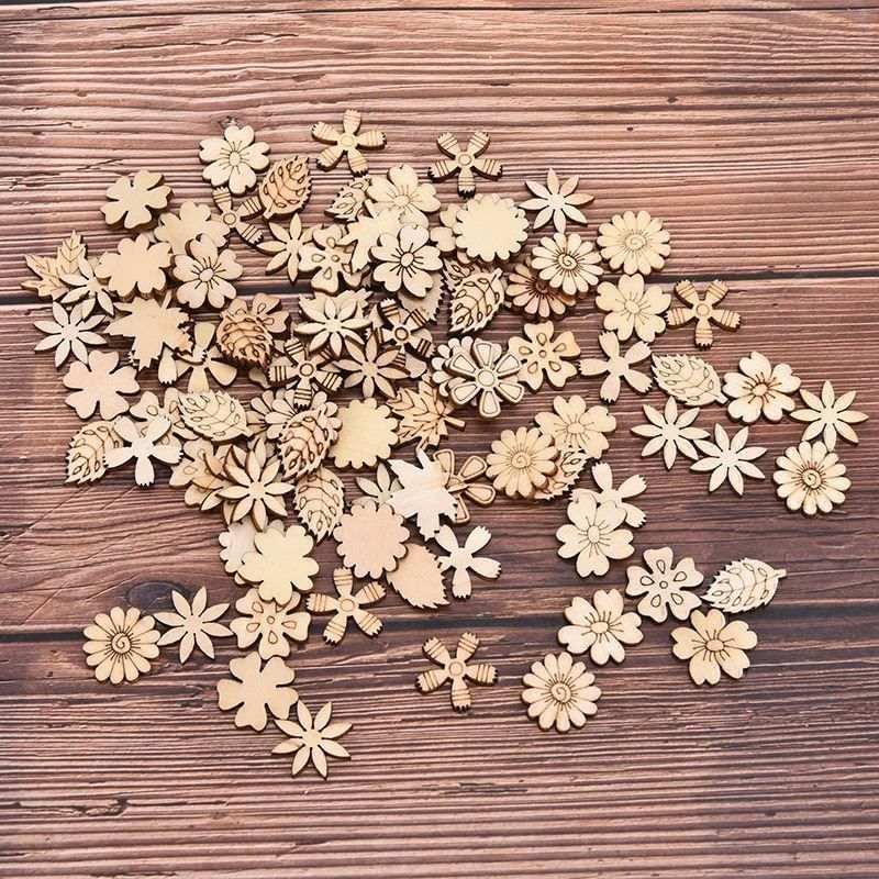 Holzartikel: 200 HOLZ BLUMEN - BASTELN - DEKORATION – Neu und originalverpackt aus Kriens von swissgadget 4