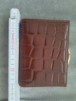 Portemonnaie braun Kroko Optik Leder micht gebraucht