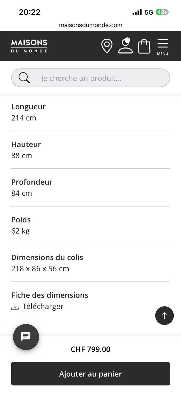 Maisons du monde Sofas: Bed Sofa – D'occasion à Berne par mag_26ms 5