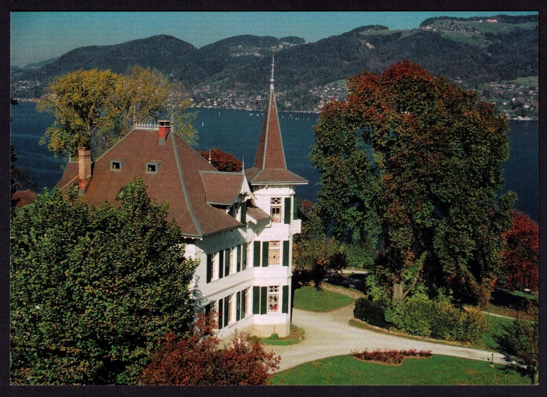 Cartoline postali: AK EINIGEN_SCHLÖSSLI mit Thunersee ca. 1980 – Nuovo (secondo la descrizione) da Marthalen venduto da Ch_quality