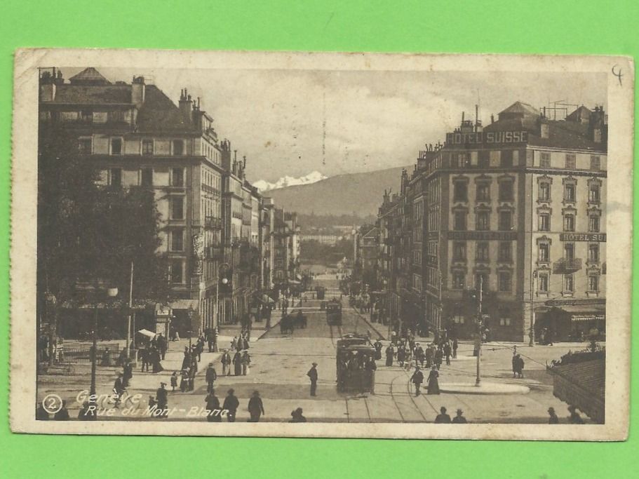 Ansichtskarten: Genève, Rue du Mont-Blanc – Gebraucht aus Zürich von t24_de