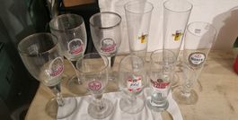 Konvolut verschiedener Brauerei-Biergläser