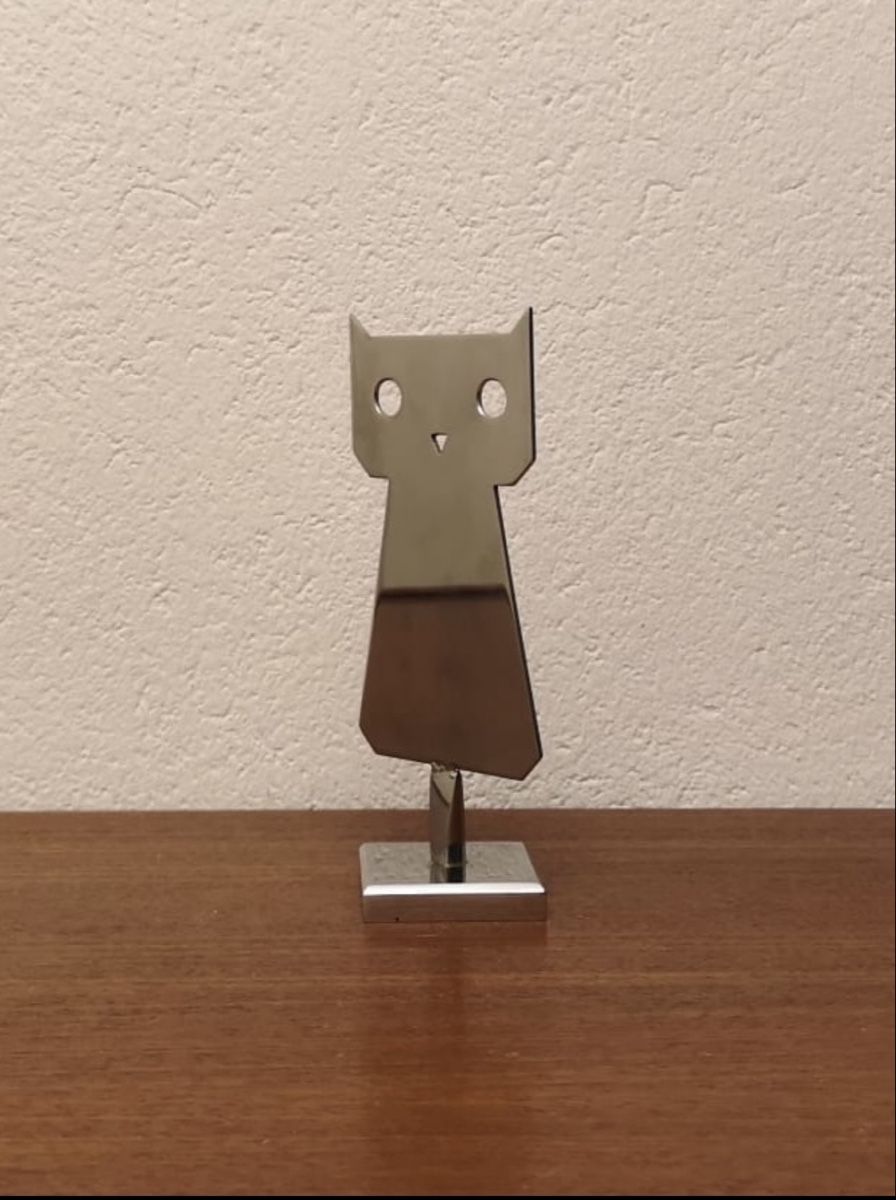 Figurines: Stahl Eulenfigur verchromt vintage Eule Briefbeschwerer – D'occasion à Zürich par Vintagewiesel