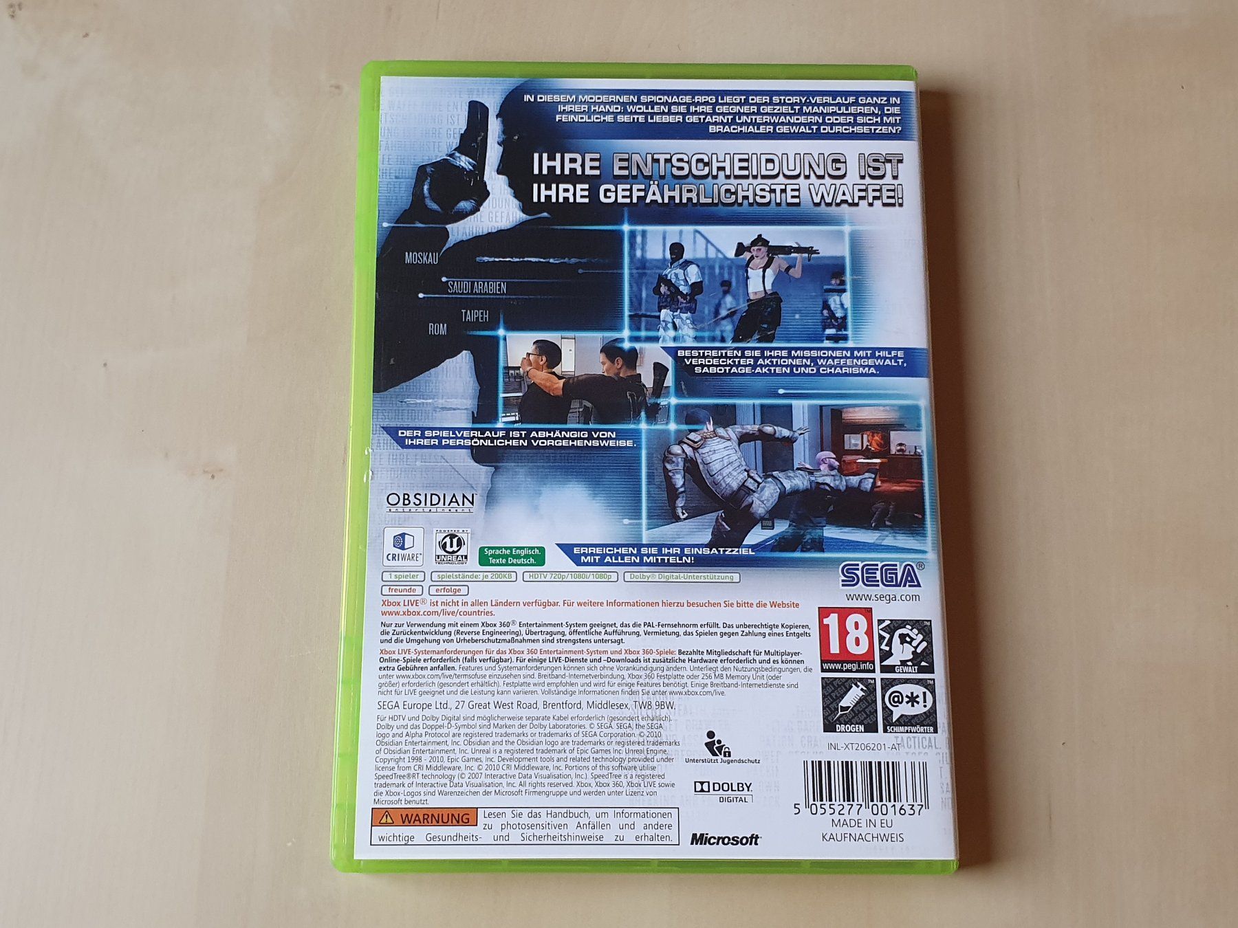 Microsoft Spiele: Alpha Protocol – Gebraucht aus Stansstad von collectorsshop 1