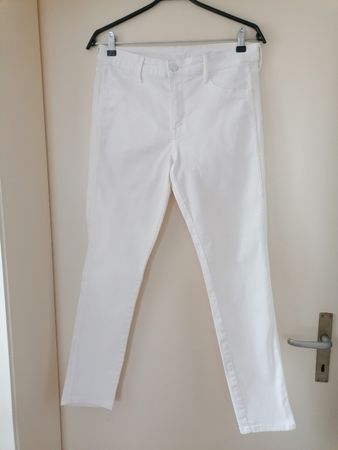 Jeans, Weiss, H&M, skinny ankle, Gr. 31