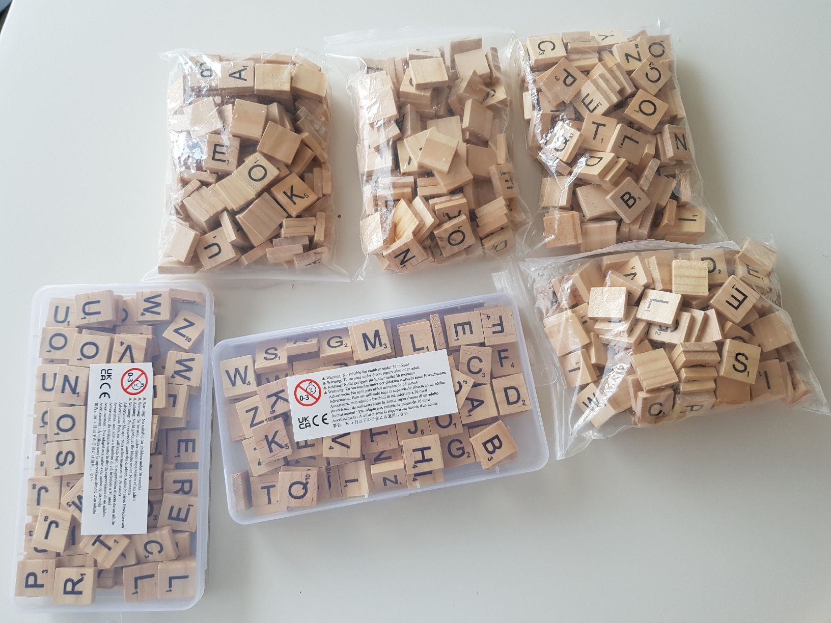 Bastelsets: Holz Buchstaben Scrabble – Neu (gemäss Beschreibung) aus Münchenstein von
