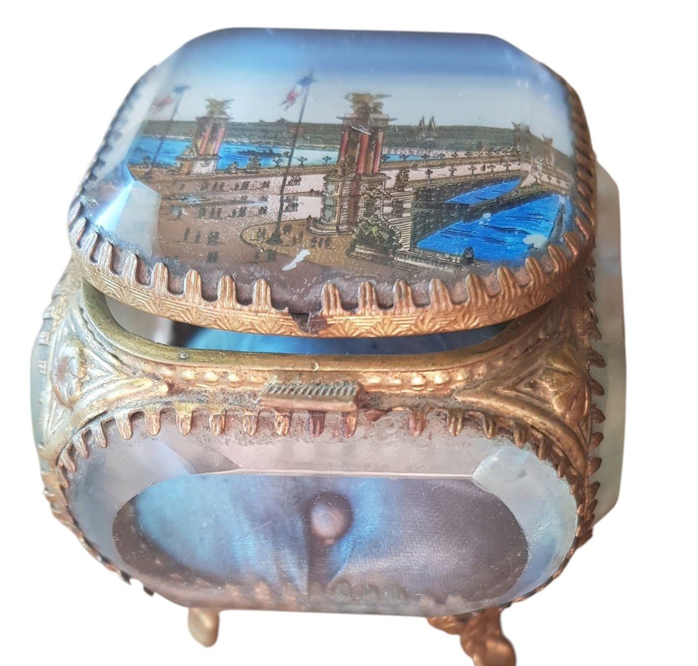 Barattoli: Schmuckschatulle Glas Paris 1900 – Usato da Mörschwil venduto da antiksalon 1