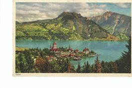 Spiez mit Schloss und Thunersee, 1940