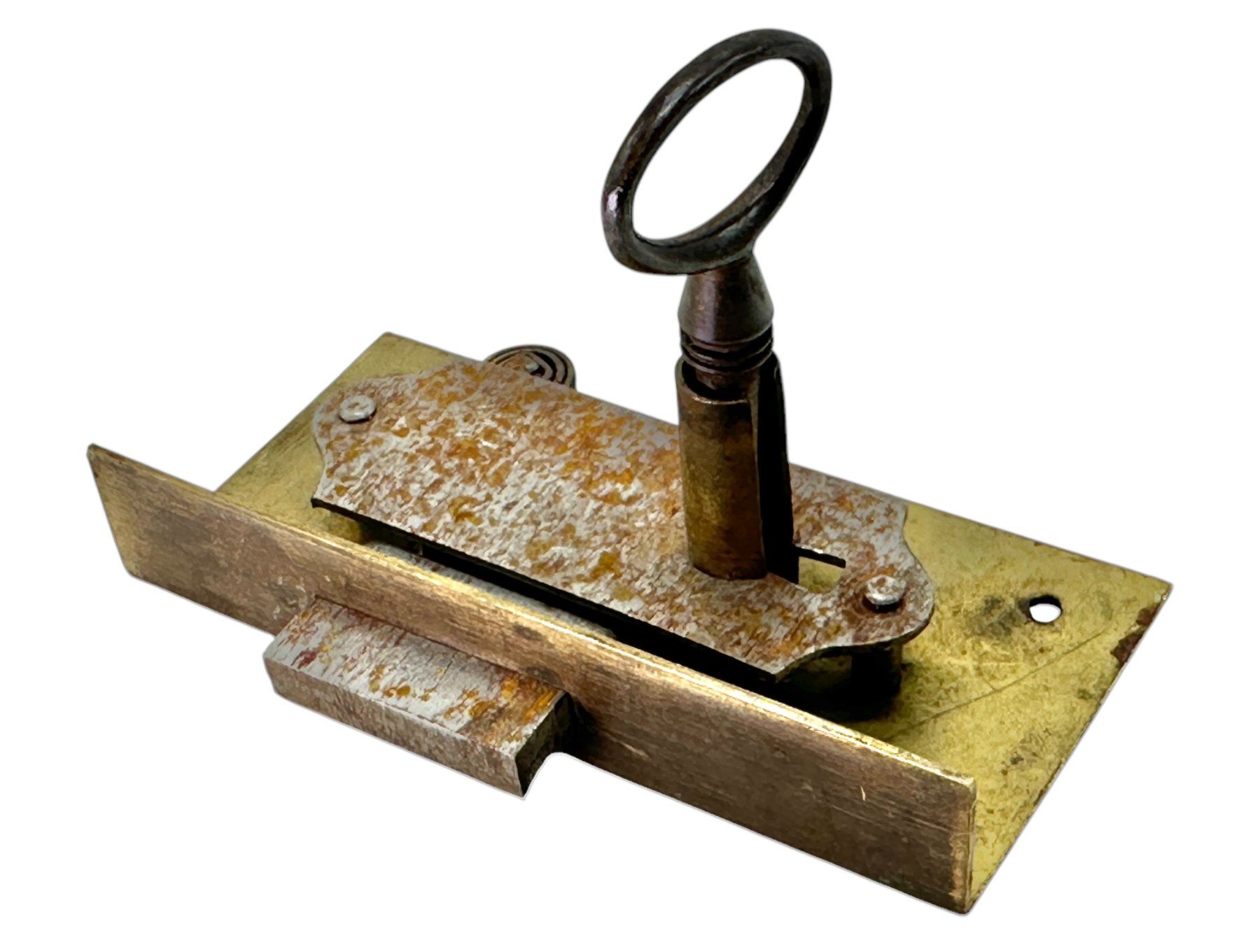Ferramenta: Serrure de meuble ancienne avec clé forgé main – Usato da Morges venduto da objetsdepoque 3