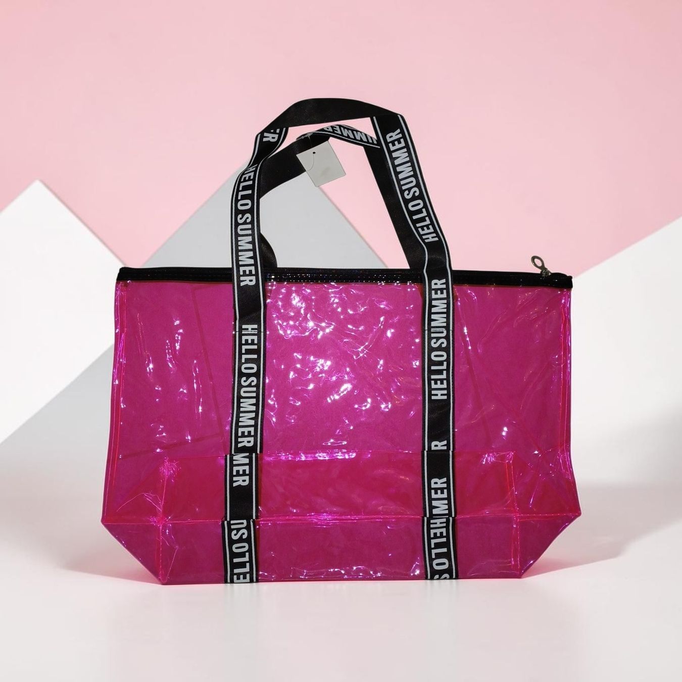 Taschen für Damen: Accentra Strandtasche transparent neonpink – Neu und originalverpackt aus Rorschacherberg von AlpGets