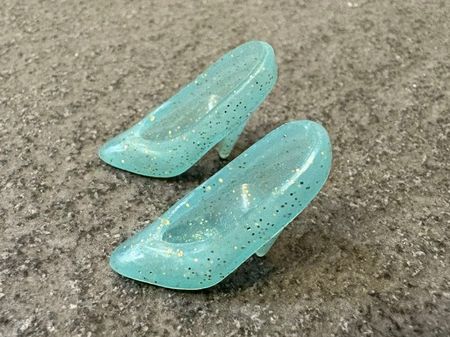 Barbie Schuhe blau mit Glitzer