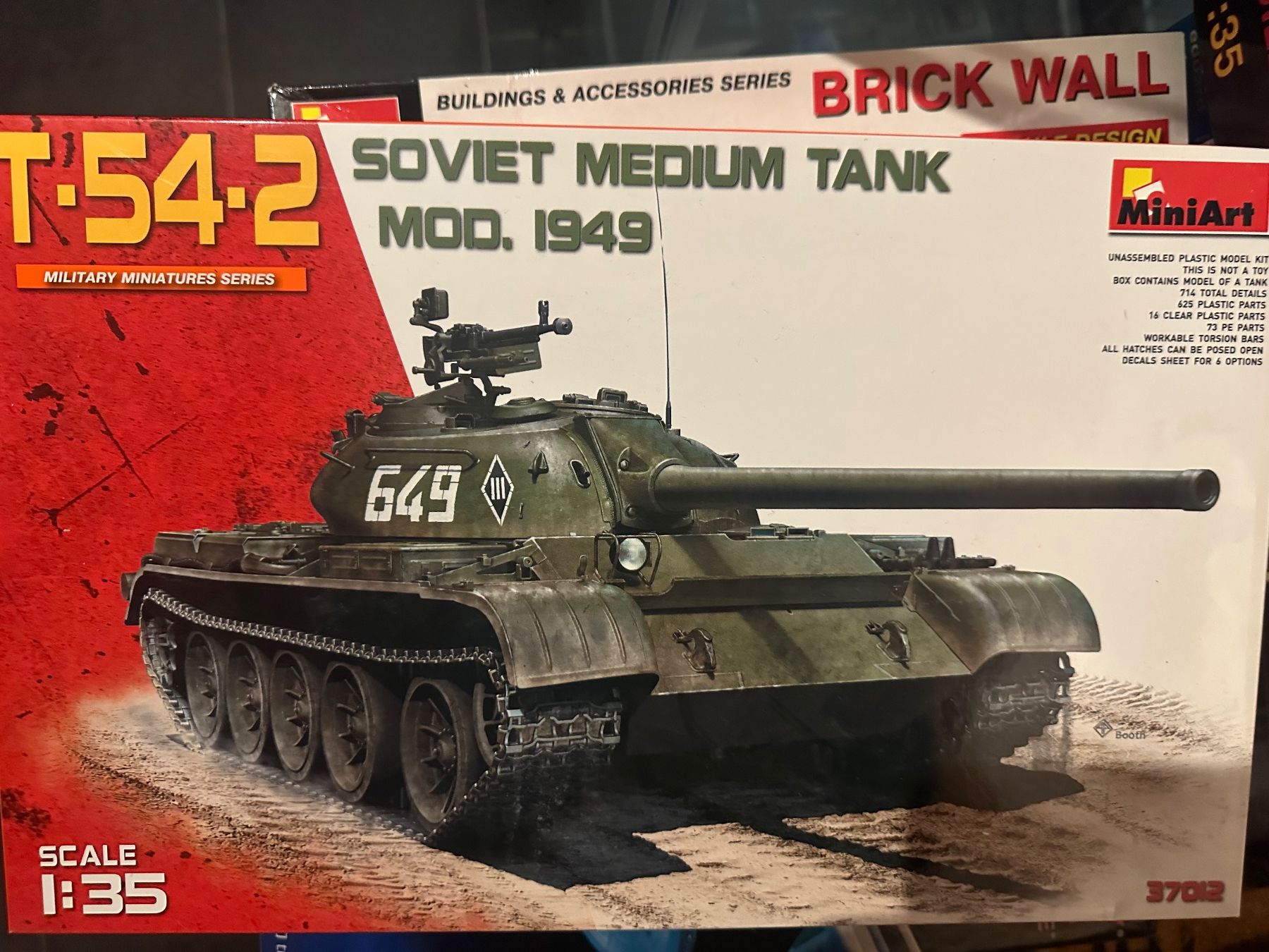 Kit di modellismo & Modellini statici: MiniArt 37012 T-54-2 Soviet Medium Tank Mod. 1949  1:35 – Nuovo e nell'imballaggio originale da Bossonnens venduto da Le_mir