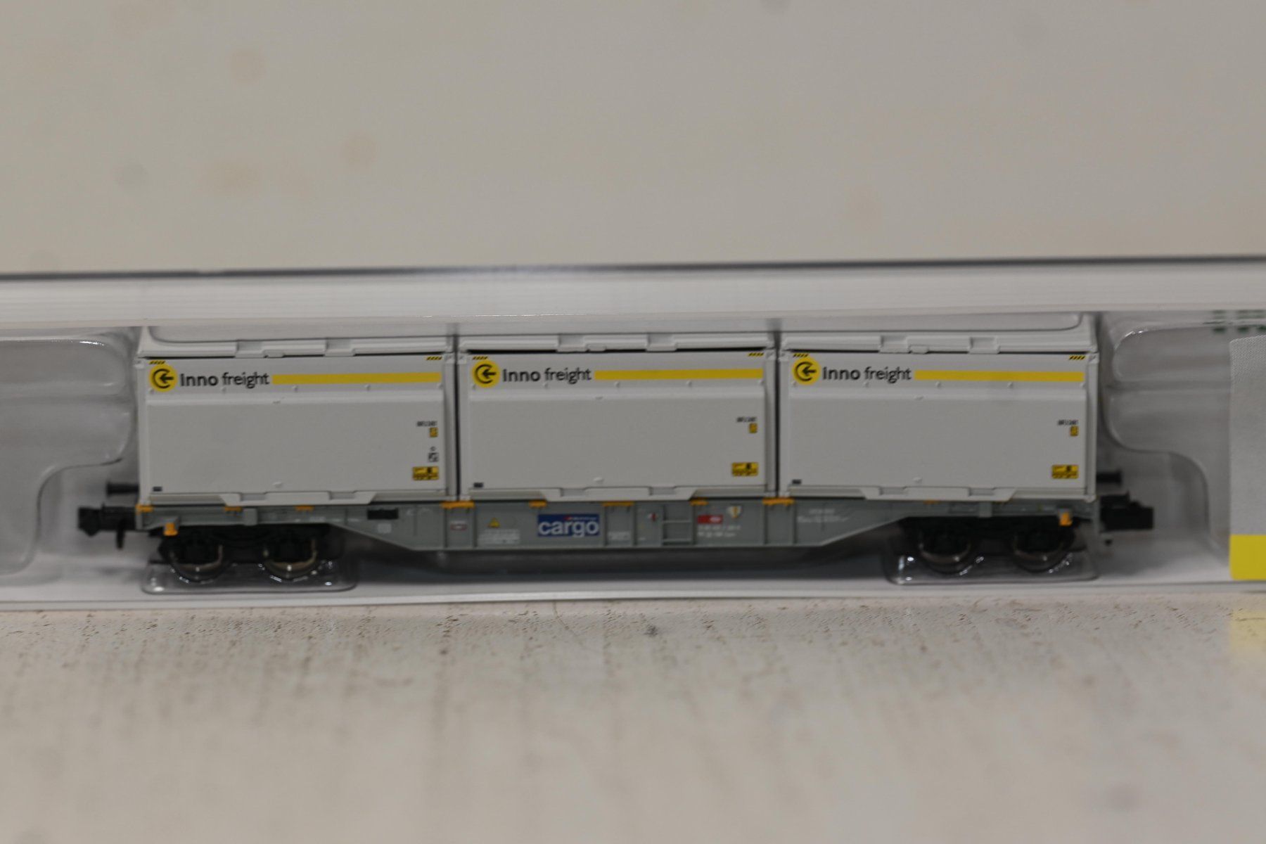 Trix Modellini di ferrovie: Trix Minitrix Güterwagen Inno Freight mit OVP Spur N – Usato da Laupen ZH venduto da Zmoewe