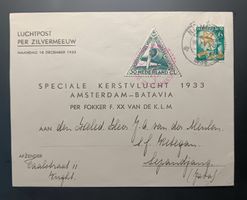 Niederlande 1. Flugbrief mit Sonderstempel 1933