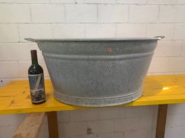 Grosse Gelte Wanne Zuber verzinkt Zinkgelte