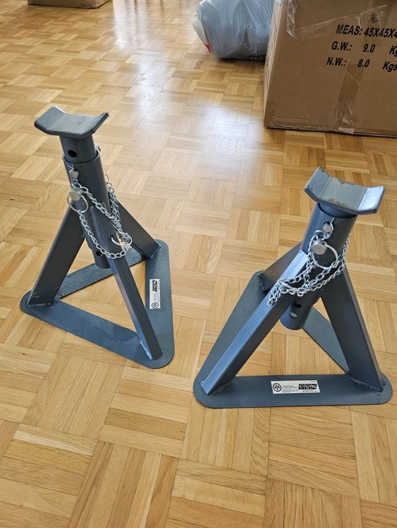 Bowose 3 Tonnen Unterstellbock Set - 9-stufig Verstellbar Von 29-43cm (2 Stück)